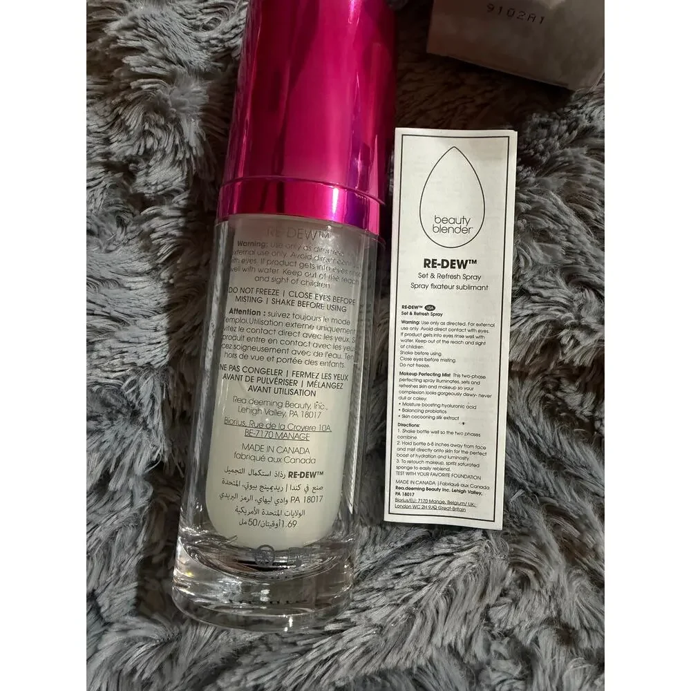Beautyblender RE-DEW Set & Refresh Spray 1.69 fl oz / 50 mL BNIB MSRP $32